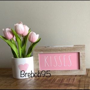 Rae Dunn KISSES wooden sign- LAST ONE